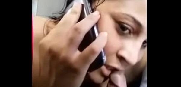  Indian lookalike latin wife cheating with driver while hubby on phone